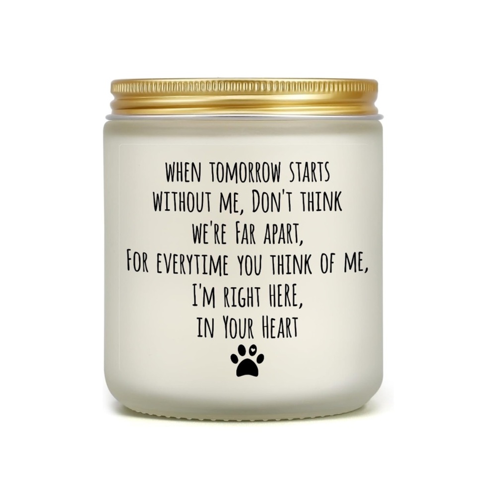 Dog Memorial Gifts for Loss of Dog, Pet Loss Gifts, Sympathy Candle Paw Print